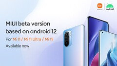 Android 12 está disponible de forma limitada para el Mi 11, Mi 11i y Mi 11 Ultra. (Fuente de la imagen: Xiaomi vía @stufflistings)