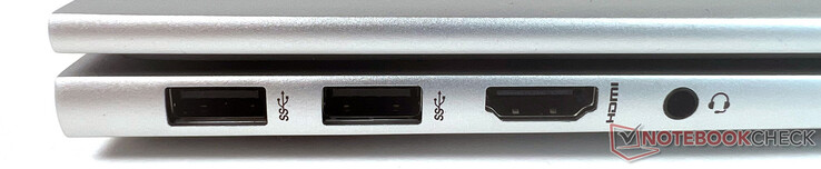 Izquierda: 2x SuperSpeed USB Type-A 10 Gbit/s, 1x HDMI 2.1, 1x puerto combo auriculares/micrófono