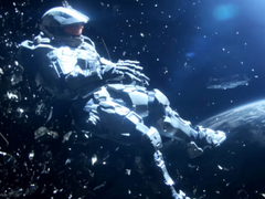 Una captura de pantalla de la secuencia final de Halo 4