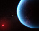 Una visualización de K2-18b basada en los datos científicos actuales, que muestra el aspecto que podría tener el lejano exoplaneta. (Fuente de la imagen : NASA, ESA, Joseph Olmsted)