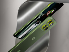 El Motorola Edge 70 en su opción de color Verde Bronce Pantone. (Fuente de la imagen: vía Evan Blass)