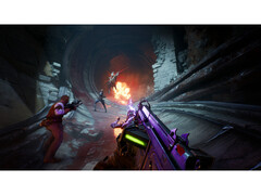 Una captura de pantalla del remake de Painkiller que muestra los entornos surrealistas del juego y la jugabilidad cooperativa. (Fuente de la imagen: Steam)