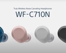 Los auriculares Sony WF-C710N están disponibles en cuatro colores. (Fuente de la imagen: Sony)