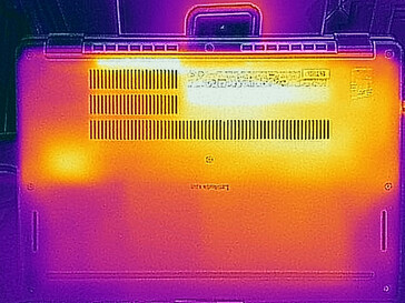 Temperaturas de la superficie, lado inferior (en reposo)