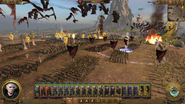 Una imagen que muestra una batalla en Total War: Warhammer.