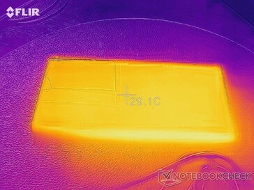 ...comparado con el de la Galaxy Note 10+. (Fuente: Notebookcheck)