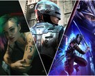Cyberpunk 2077, RoboCop: Rogue City, Ninja Gaiden 4 (de izquierda a derecha).