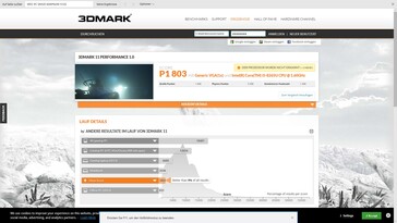 3DMark 11 resultados antes de la prueba de esfuerzo