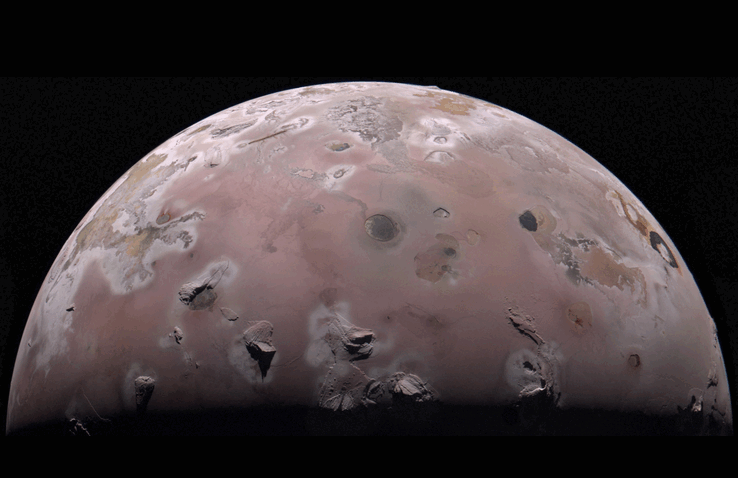 Una imagen de la luna volcánica de Júpiter captada por Juno (Fuente de la imagen: NASA, JPL-Caltech, SwRI, MSSS y Gerald Eichstädt)