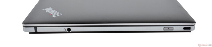 Derecha: toma de audio de 3,5 mm, USB4