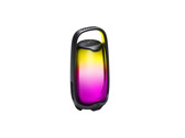 El altavoz incorpora un asa de transporte iluminada a su espectáculo de luces de 360 grados y cuenta con la clasificación IP68.