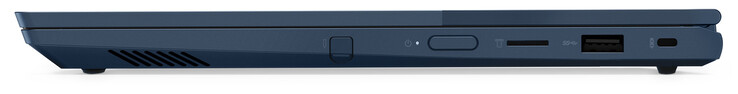 Bien: Smart Pen, botón de encendido/lector de huellas dactilares, lector de tarjetas SD (MicroSD), USB 3.2 Gen 1 (Tipo A), ranura para un bloqueo de cable