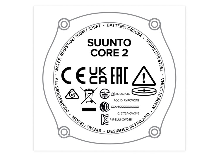 El Suunto Core 2 no dispone de sensor de frecuencia cardíaca ni de SpO2.