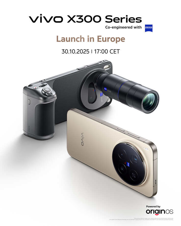 El Vivo X300 se lanzará oficialmente en Europa el 30 de octubre de 2025