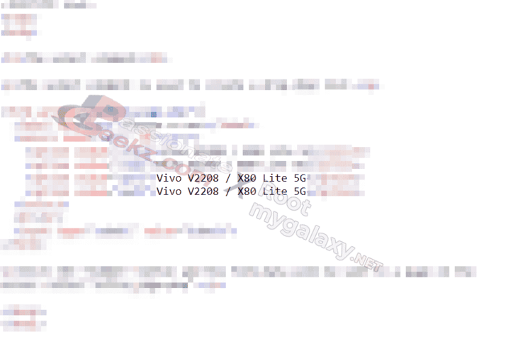 El código supuestamente hace referencia a un Vivo "X80 Lite". (Fuente: PassionateGeekz x RootMyGalaxy)