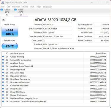ADATA SE920 utiliza PCIe 4.0 x4
