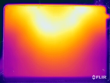 Temperaturas de la superficie durante la prueba de resistencia (abajo)