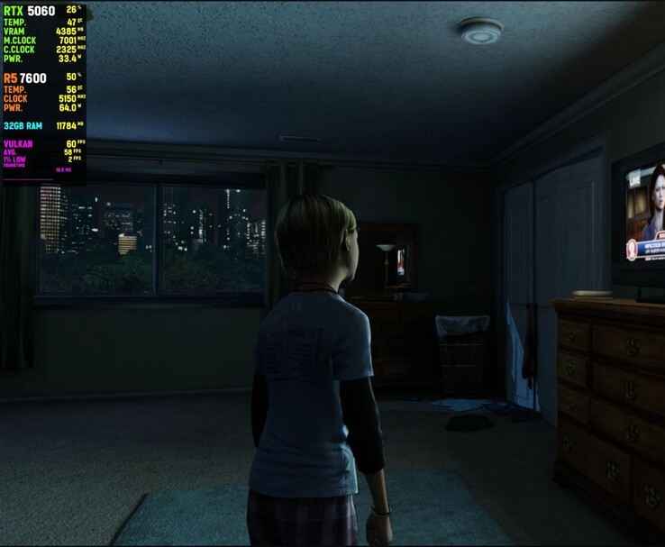 Captura de pantalla del juego «The Last of Us Remastered» ejecutándose en shadPS4 con una RTX 5060