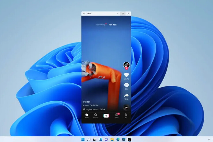 Se muestra TikTok funcionando en Windows 11. (Fuente de la imagen: Microsoft)