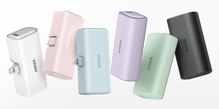 El Anker 621 Power Bank (conector integrado Lightning, 12 W) está disponible en varios colores. (Fuente de la imagen: Anker)