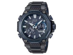 El Casio MTGB2000YBD2 (en la imagen) tiene el bisel superior y los botones chapados en iones de color gris azulado, combinados con una base negra para un contraste bicolor. (Fuente de la imagen: Casio)