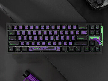 Vista superior de la Chilkey Slice68 HE en la combinación de colores Purple 01. (Fuente de la imagen: Chilkey)