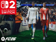 Cartel de EA Sports FC 26 Switch 2 con el logotipo de Switch 2 (Fuente de la imagen: Nintendo of America con modificaciones)