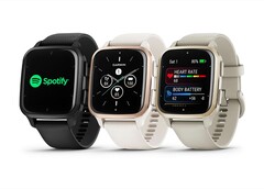 El Venu Sq 2 Music soportará descargas de Spotify sin conexión, como otros smartwatches de Garmin. (Fuente de la imagen: WinFuture)