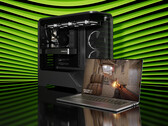 Nvidia ha mostrado finalmente la GPU RTX 5050 para ordenadores de sobremesa. Imagen promocional que muestra un portátil y un PC torre (fuente de la imagen: Nvidia)