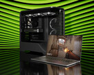 Nvidia ha mostrado finalmente la GPU RTX 5050 para ordenadores de sobremesa. Imagen promocional que muestra un portátil y un PC torre (fuente de la imagen: Nvidia)