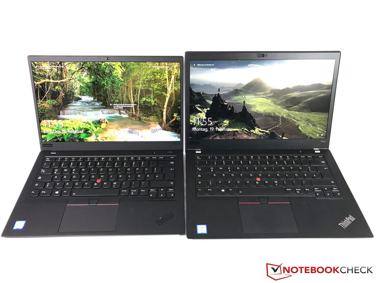 X1 Carbon 2018 HDR (izquierda) vs. T480s (derecho)