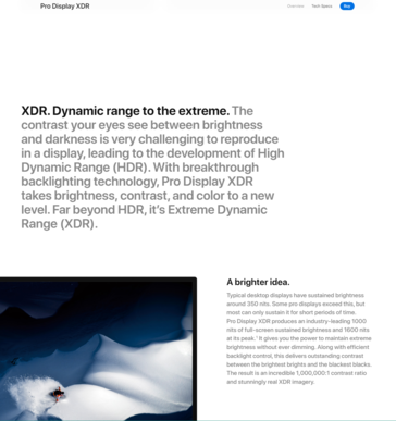 Apple Publicidad de Pro Display XDR en los Estados Unidos. (Fuente de la imagen: Apple)