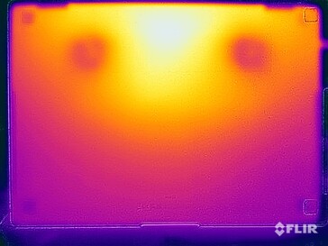 Temperaturas de la superficie de la prueba de tensión (abajo)