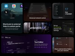 umbrelOS 1.7.0 ya está disponible con accesos directos en la pantalla de inicio, 17 nuevos idiomas y mucho más