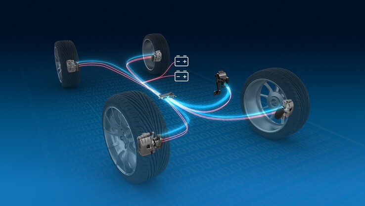 El sistema de frenado por cable de ZF se basa en señales eléctricas y motores para accionar las pastillas de freno. (Fuente de la imagen: ZF)