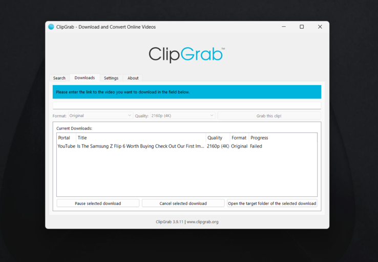 ClipGrab en acción (Fuente de la imagen: Antony Muchiri)