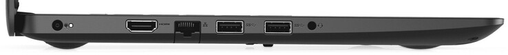 Izquierda: Adaptador de CA, HDMI, Fast Ethernet, 2x USB 3.2 Gen 1 (Tipo A), combinación de audio