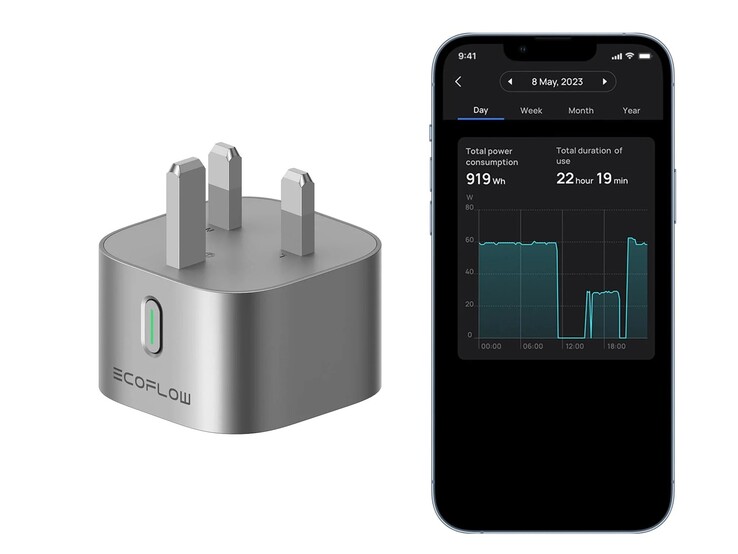 El EcoFlow Smart Plug permite controlar dispositivos a distancia a través de una app. (Fuente de la imagen: EcoFlow)