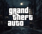 Logotipo de Grand Theft Auto sobre fondo de Tokio (Fuente de la imagen: Rockstar Games con ediciones)