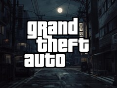 Logotipo de Grand Theft Auto sobre fondo de Tokio (Fuente de la imagen: Rockstar Games con ediciones)