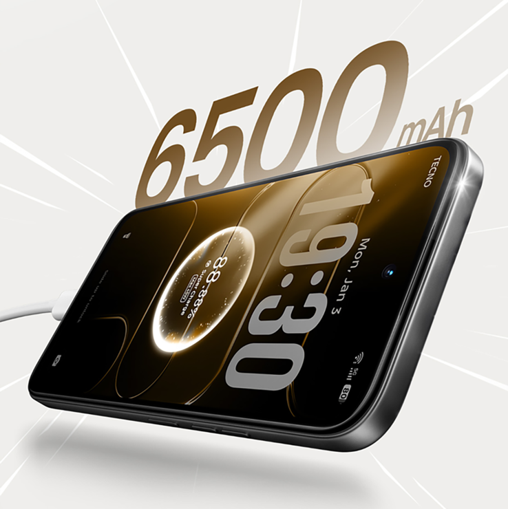 El Tecno Spark 50 5G tiene una batería de 6.500 mAh