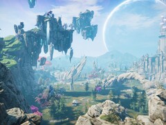 Una imagen que muestra el mundo abierto en Edge of Eternity.