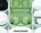 Un nuevo render de Galaxy Buds2. (Fuente: 91Mobiles)