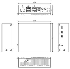 Dimensiones y puertos (Fuente de la imagen: EDATEC)