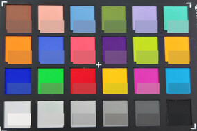 ColorChecker: El color de destino se muestra en la mitad inferior de cada campo.