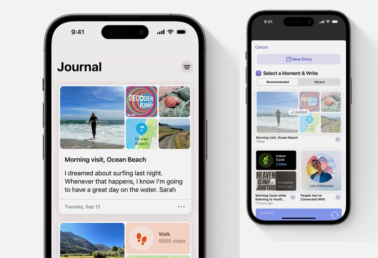 La aplicación Journal está diseñada para simplificar el mantenimiento de un diario digital. (Imagen: Apple)