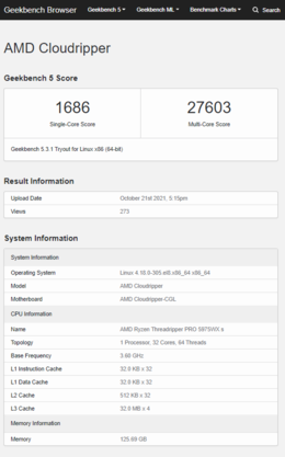 (Fuente de la imagen: Geekbench)