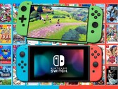 El concepto de Nintendo Switch 2 (Pro) de ZONEofTECH por encima de la consola Switch original. (Fuente de la imagen: Nintendo/ZONEofTECH/Destructoid - editado)
