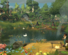 Cuentos de la Comarca incluye actividades cotidianas: pescar, cultivar el huerto, recolectar ingredientes, cocinar, decorar y entablar amistad con otros hobbits. En la imagen, una captura de pantalla oficial del juego. (Fuente de la imagen: Steam)