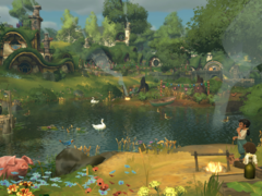 Cuentos de la Comarca incluye actividades cotidianas: pescar, cultivar el huerto, recolectar ingredientes, cocinar, decorar y entablar amistad con otros hobbits. En la imagen, una captura de pantalla oficial del juego. (Fuente de la imagen: Steam)